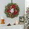 Christmas Wreaths for Front Door- 24 Inch Outdoor Prelit Christmas (Red) 5"D x 24"W x 24"H